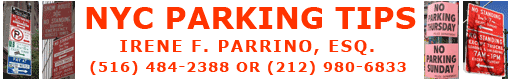New York City Parking Tips from Irene F. Parrino, Esq.